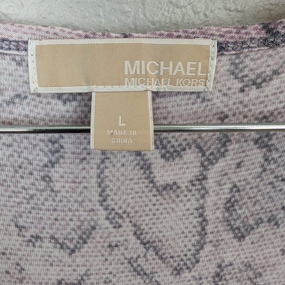 Michael Kors Pink and Grey Snakeskin Tank Top Size Large - Picture 2 of 3